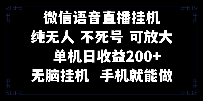 （8247期）视频号纯无人挂机直播 手机就能做，一天200+-耐玩网创