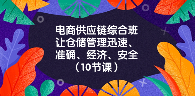 （8246期）电商-供应链综合班，让仓储管理迅速、准确、经济、安全！（10节课）-耐玩网创