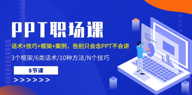 PPT职场课：话术+技巧+框架+案例，告别只会念PPT不会讲（8节课）-耐玩网创