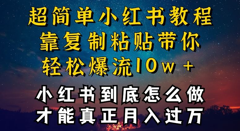小红书博主到底怎么做，才能复制粘贴不封号，还能爆流引流疯狂变现，全是干货【揭秘】-耐玩网创