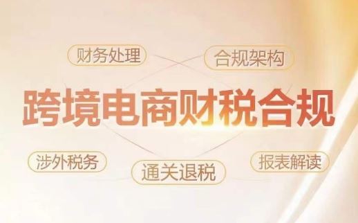 跨境老板财税合规特训营，规避财税风险、提升企业利润-耐玩网创