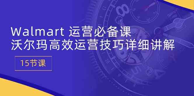 Walmart运营必备课：沃尔玛高效运营技巧详细讲解 (15节课)-耐玩网创