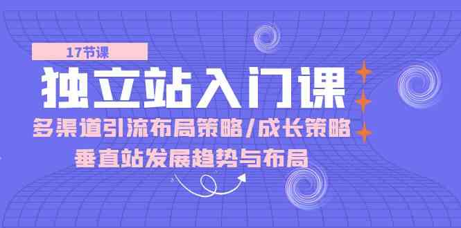 独立站入门课：多渠道引流布局策略/成长策略/垂直站发展趋势与布局-耐玩网创