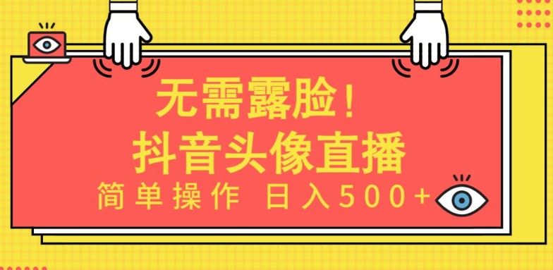 无需露脸，Ai头像直播项目，简单操作日入500+【揭秘】-耐玩网创