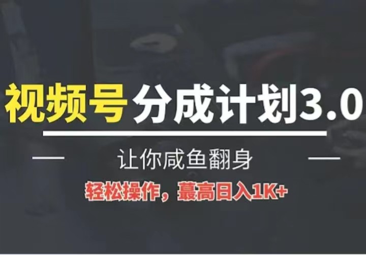 24年视频号冷门蓝海赛道，操作简单，单号收益可达四位数-耐玩网创