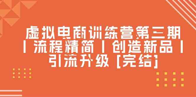 虚拟电商训练营第三期丨流程精简丨创造新品丨引流升级 [完结]-耐玩网创