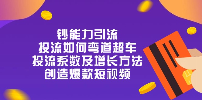 钞 能 力 引 流：投流弯道超车，投流系数及增长方法，创造爆款短视频（20节）-耐玩网创