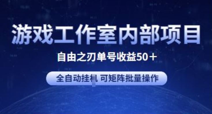 游戏工作室内部项目 自由之刃2 单号收益50+ 全自动挂JI 可矩阵批量操作【揭秘】-耐玩网创