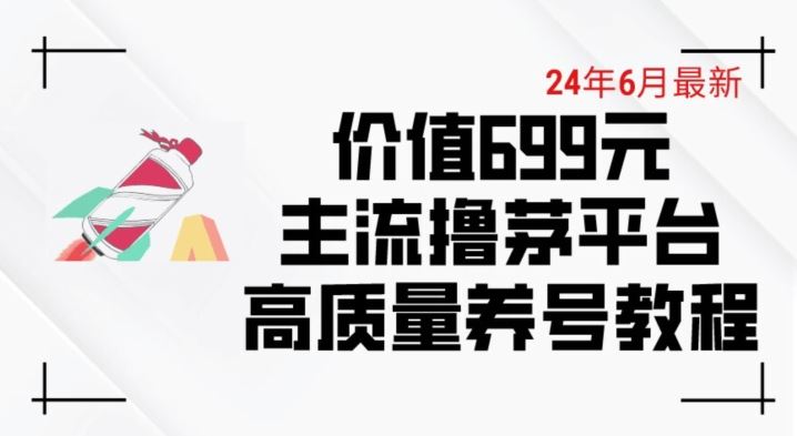 6月最新价值699的主流撸茅台平台精品养号下车攻略【揭秘】-耐玩网创