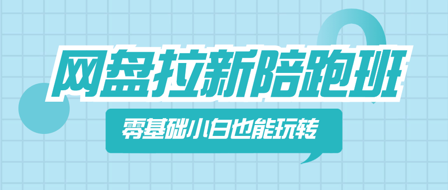 （8329期）网盘拉新陪跑班，零基础小白也能玩转网盘拉新-耐玩网创