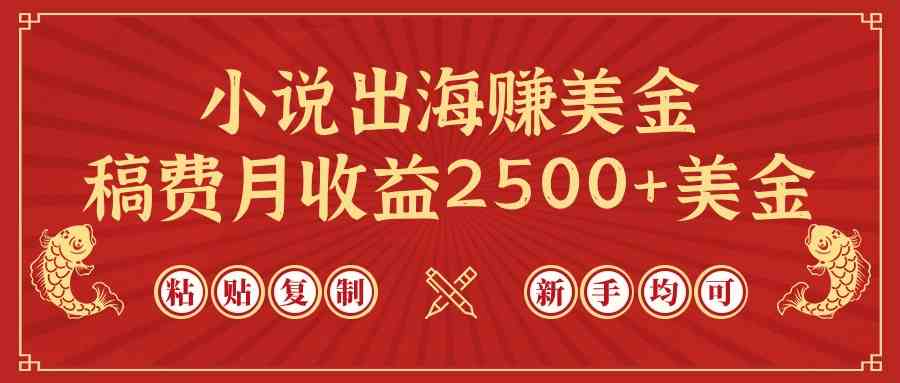 （9765期）小说出海赚美金，稿费月收益2500+美金，仅需chatgpt粘贴复制，新手也能玩转-耐玩网创