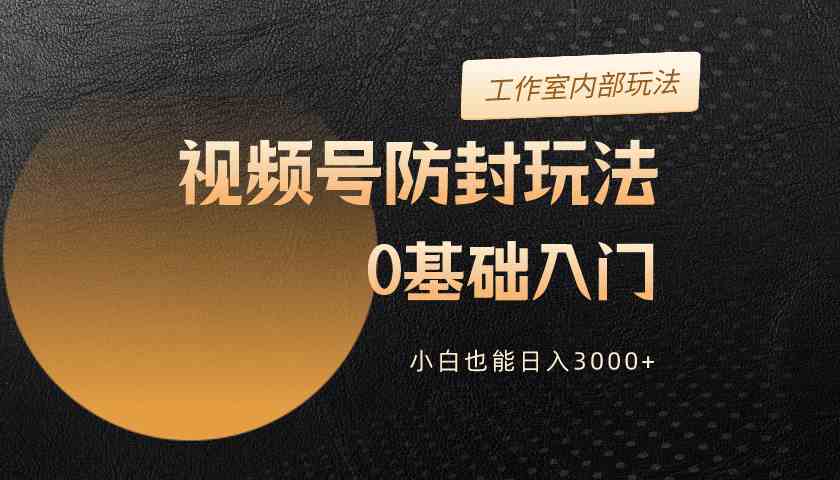 （10107期）2024视频号升级防封玩法，零基础入门，小白也能日入3000+-耐玩网创