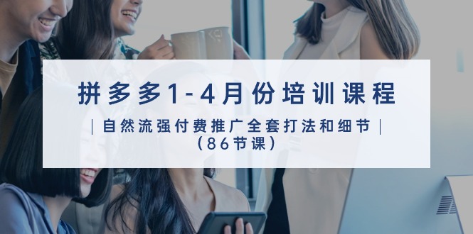 （10495期）拼多多1-4月份培训课程，自然流强付费推广全套打法和细节（86节课）-耐玩网创