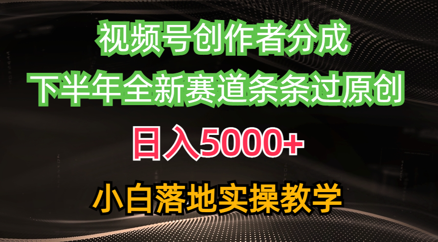 （10294期）视频号创作者分成最新玩法，日入5000+  下半年全新赛道条条过原创，小…-耐玩网创