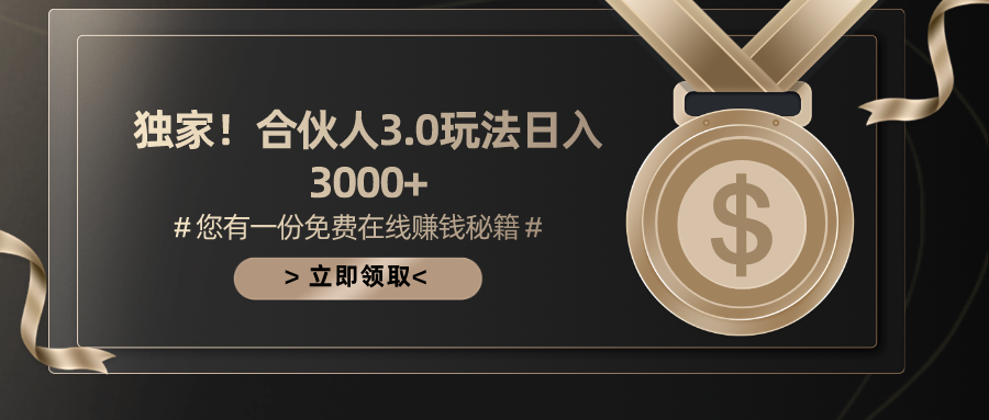 （10727期）游戏合伙人3.0，日入3000+，无限扩大的蓝海项目-耐玩网创
