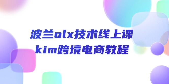 （10967期）波兰olx 技术线上课，kim跨境电商教程-耐玩网创