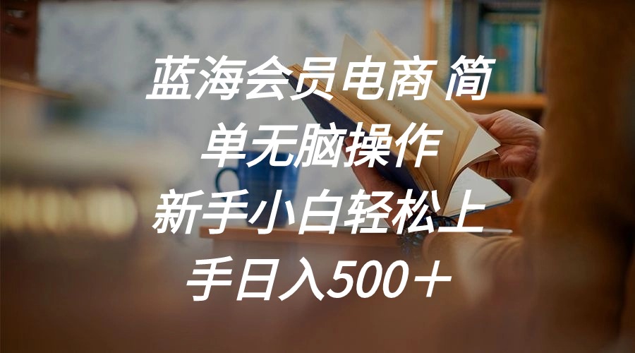 （11068期）蓝海会员电商 简单无脑操作 新手小白轻松上手日入500＋-耐玩网创