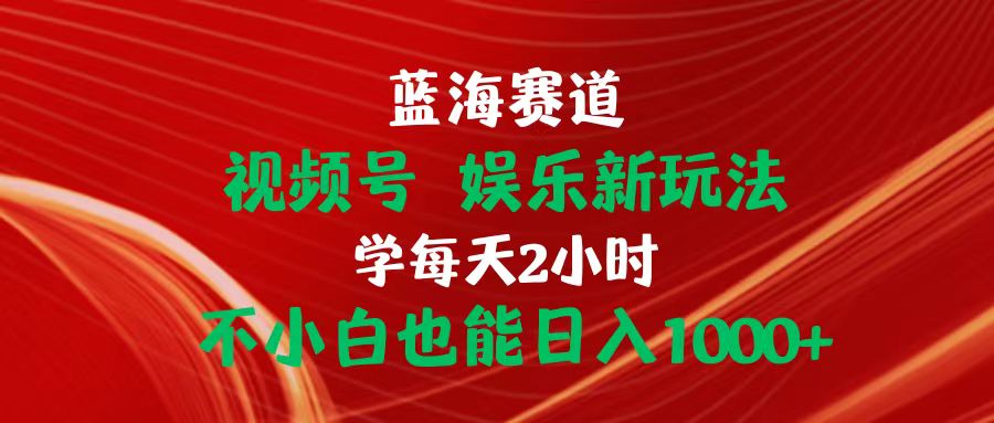 （10818期）蓝海赛道视频号 娱乐新玩法每天2小时小白也能日入1000+-耐玩网创