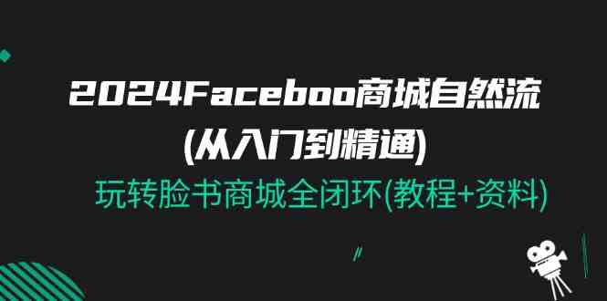 2024Faceboo 商城自然流(从入门到精通)，玩转脸书商城全闭环(教程+资料)-耐玩网创