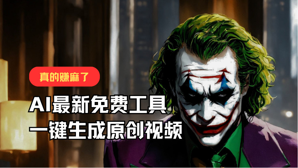 最新免费AI工具，一键生成原创视频，佛系搬运，轻松月入10000+！-耐玩网创