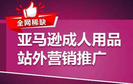 全网稀缺！亚马逊成人用品站外营销推广，​教你引爆站外流量，开启爆单模式-耐玩网创