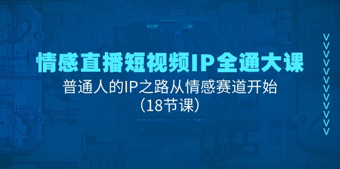 （11497期）情感直播短视频IP全通大课，普通人的IP之路从情感赛道开始（18节课）-耐玩网创