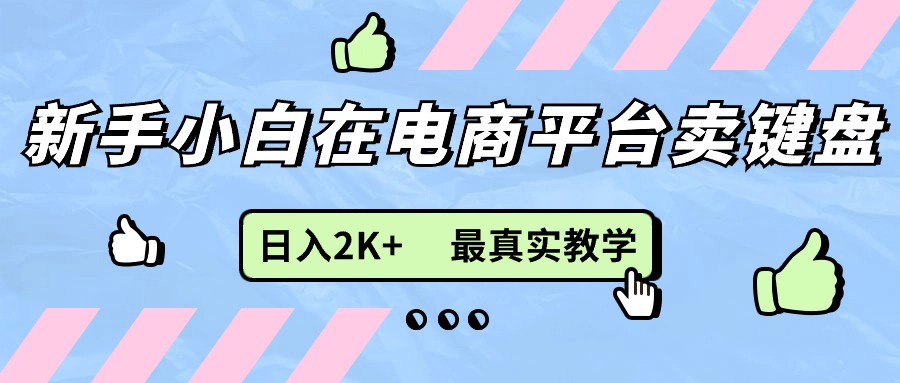 （11610期）新手小白在电商平台卖键盘，日入2K+最真实教学-耐玩网创
