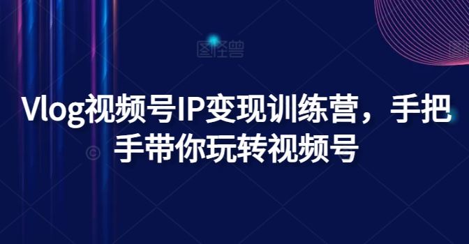 Vlog视频号IP变现训练营，手把手带你玩转视频号-耐玩网创