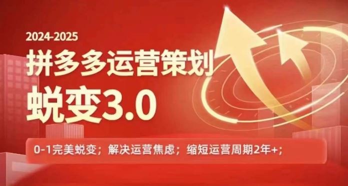 2024-2025拼多多运营策略蜕变3.0，0~1完美蜕变，解决信息焦虑-耐玩网创