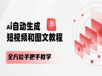 AI自动生成短视频和图文课程，全方位手把手教学-耐玩网创