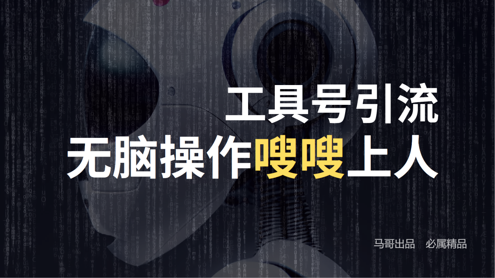 工具号高效引流法，嗖嗖上人，日引1000+，直接搬运，无脑操作-耐玩网创