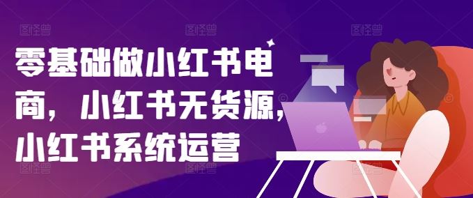 零基础做小红书电商，小红书无货源，小红书系统运营-耐玩网创