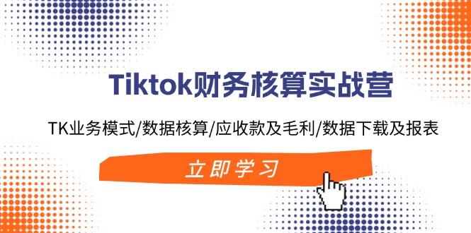 （11978期）Tiktok财务核算实战营：TK业务模式/数据核算/应收款及毛利/数据下载及报表-耐玩网创