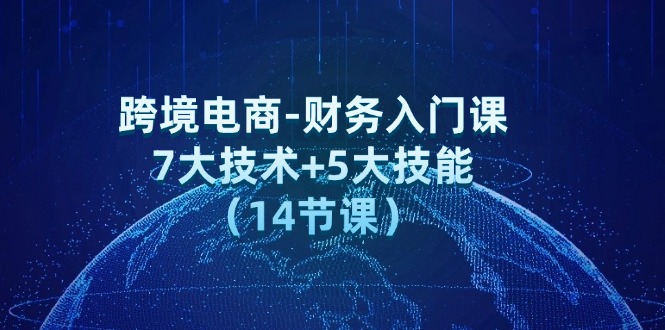 （12047期）跨境电商-财务入门课：7大技术+5大技能（14节课）-耐玩网创