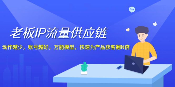 （12077期）老板 IP流量 供应链，动作越少，账号越好，万能模型，快速为产品获客翻N倍-耐玩网创