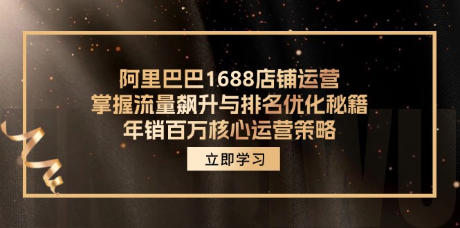 （12184期）阿里巴巴1688店铺运营，掌握流量飙升与排名优化秘籍 年销百万核心运营策略-耐玩网创