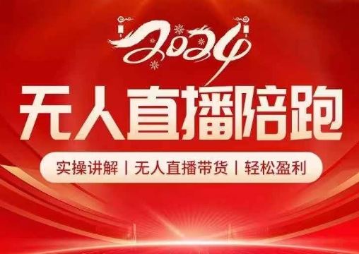 2024无人直播陪跑全套课，实操讲解，无人直播带货，轻松盈利-耐玩网创