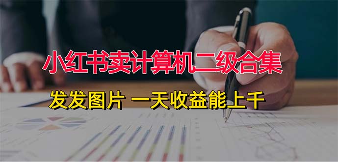 （12228期）小红书卖计算机二级合集，发发图片 一天收益能上千-耐玩网创