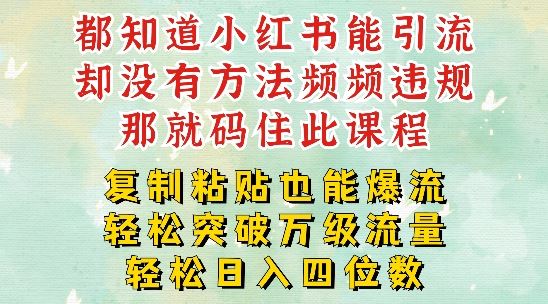 小红书靠复制粘贴一周突破万级流量池干货，以减肥为例，每天稳定引流变现四位数【揭秘】-耐玩网创