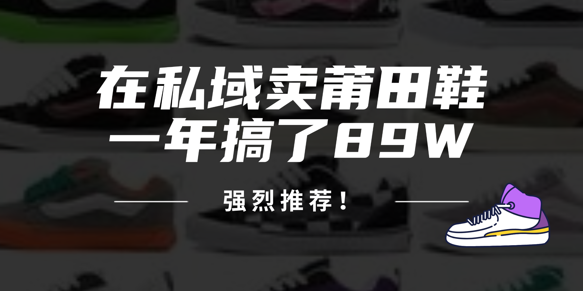 （12370期）24年在私域卖莆田鞋，一年搞了89W，强烈推荐！-耐玩网创