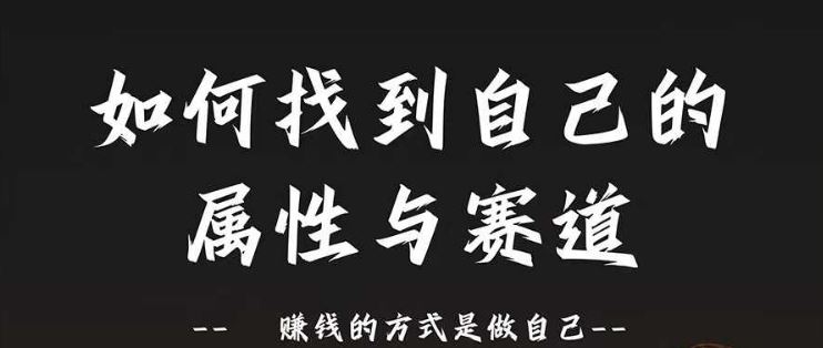 赛道和属性2.0：如何找到自己的属性与赛道，赚钱的方式是做自己-耐玩网创