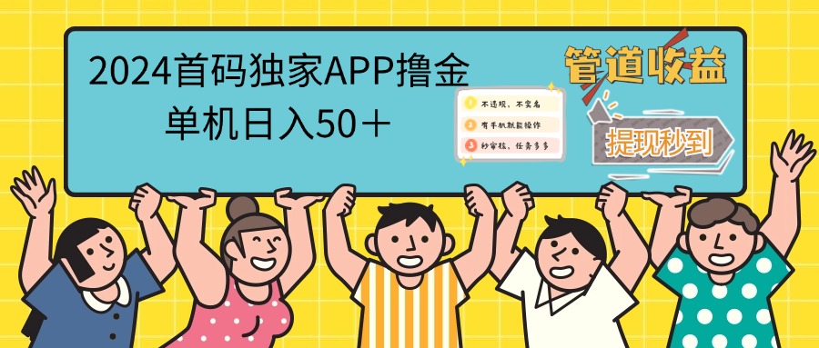 （12603期）2024首码零撸聚合APP，单机日入50＋，提现秒审核秒到账-耐玩网创