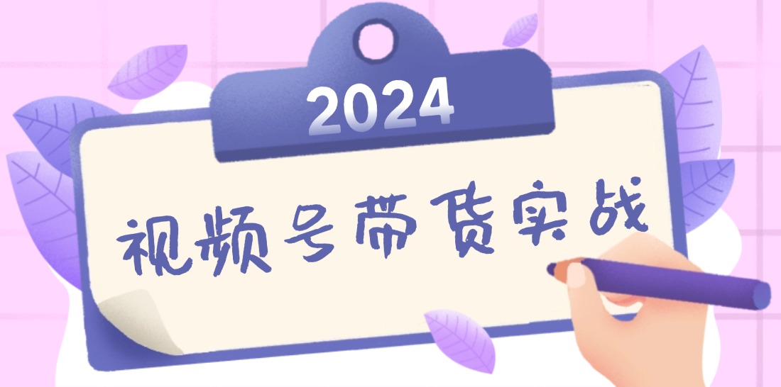（12612期）2024视频号最新带货实战课：无人直播/书单号卖货/个人IP口播 (附资料素材)-耐玩网创