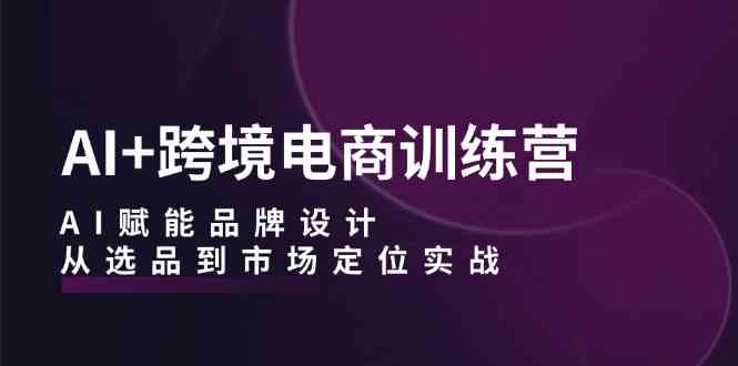 AI+跨境电商训练营：AI赋能品牌设计，从选品到市场定位实战-耐玩网创