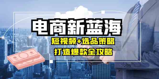 商家必看电商新蓝海：短视频+选品策略，打造爆款全攻略，月入10w+-耐玩网创