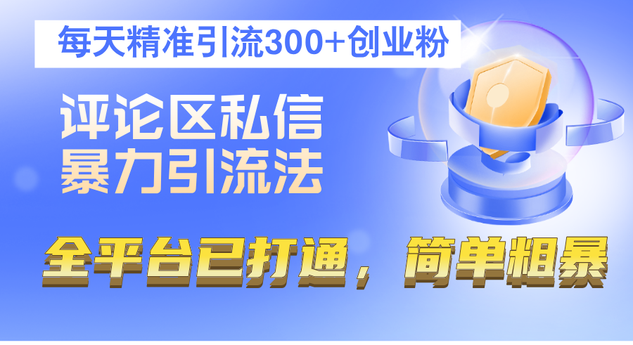 （12714期）评论区私信暴力引流法，每天精准引流300+创业粉，全平台已打通，简单粗暴-耐玩网创