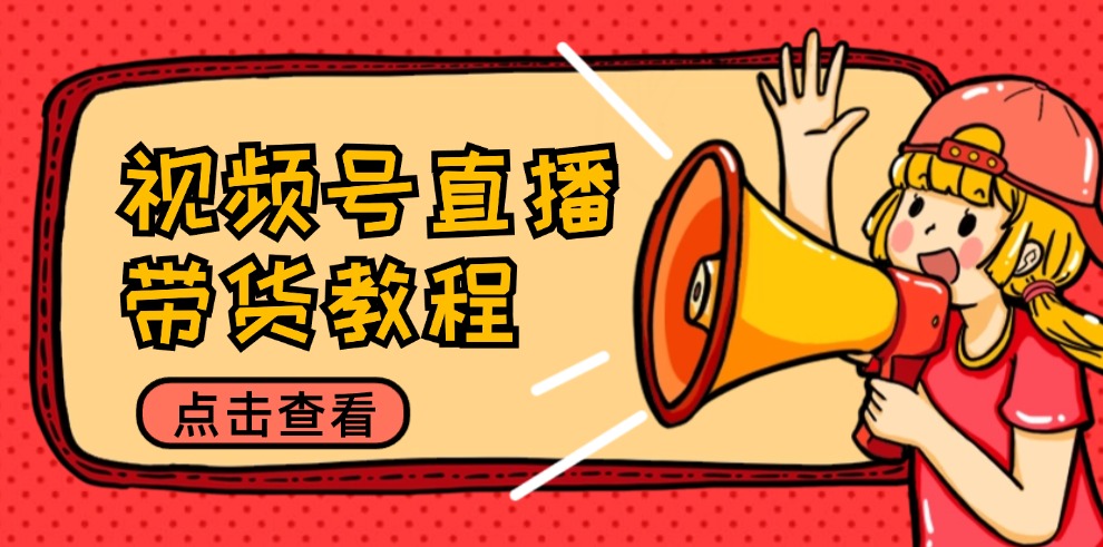 （12796期）视频号直播带货教程：选品思路与话术拆解/掌握多种带货套路/提升直播效果-耐玩网创