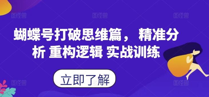 蝴蝶号打破思维篇， 精准分析 重构逻辑 实战训练-耐玩网创