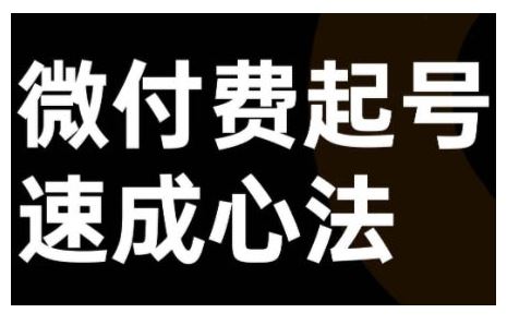微付费起号速成课，视频号直播+抖音直播，微付费起号速成心法-耐玩网创