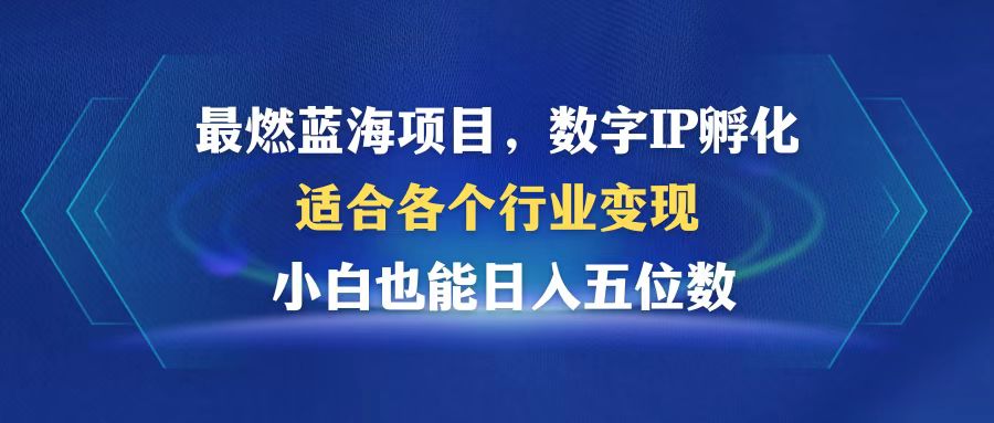 （12941期）最燃蓝海项目  数字IP孵化  适合各个行业变现  小白也能日入5位数-耐玩网创